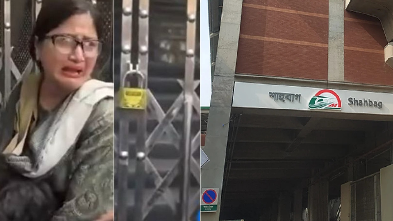 টিয়ারশেল থেকে সন্তানকে বাঁচাতে মেট্রোরেলের গেট ধরে মায়ের আহাজারি